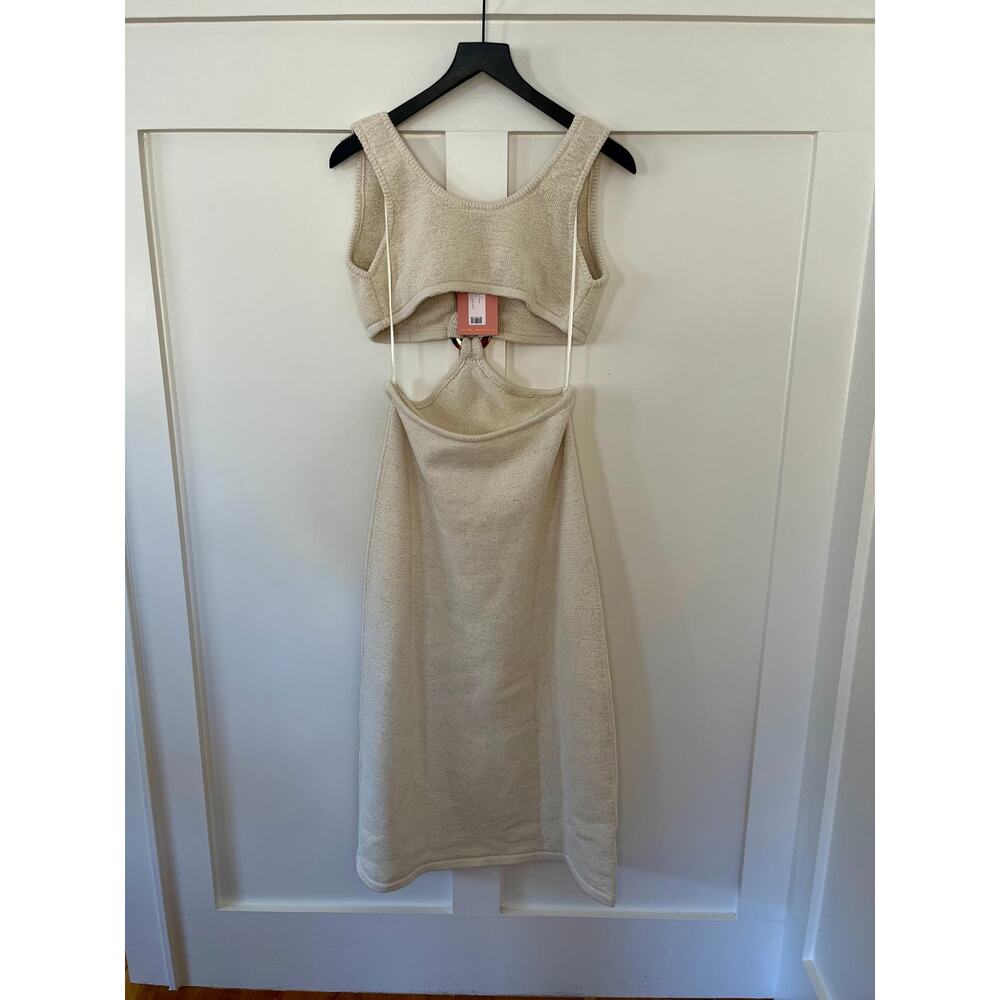 Cult Gaia Bank Knit Dress Off White Size XL - Picture 3 of 4